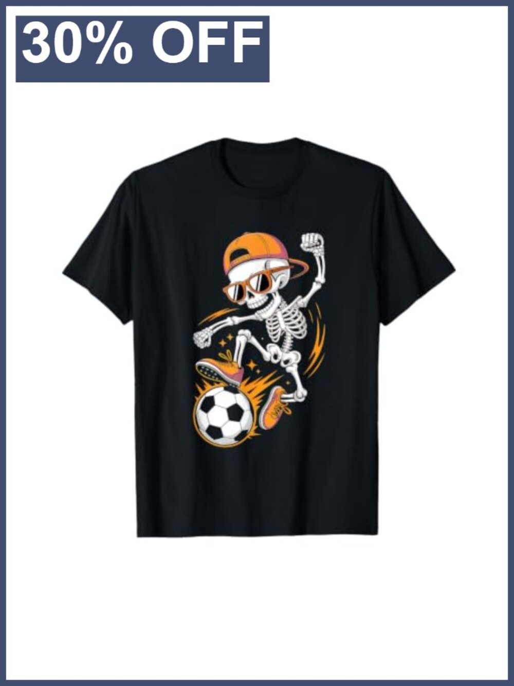 Skeleton Soccer Funny Halloween T-Shirt